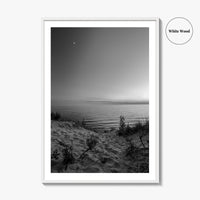 Lake Michigan Black and White Fine Art Photo Print, Great Lakes Poster