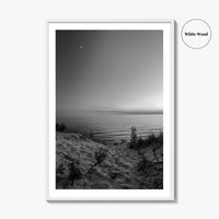 Lake Michigan Black and White Fine Art Photo Print, Great Lakes Poster