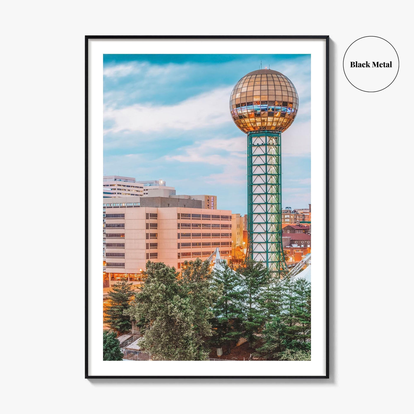 Knoxville Skyline Fine Art Photo Print, Downtown Wall Decor Poster, Tennessee USA