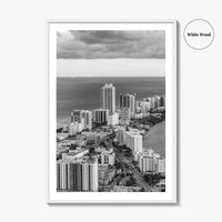 Miami Black and White Fine Art Photo Print, South Beach Florida Poster