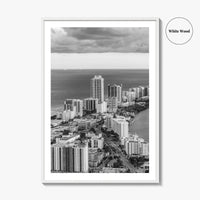 Miami Black and White Fine Art Photo Print, South Beach Florida Poster