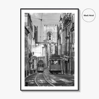 Lisbon Black and White Fine Art Photo Print, Tram 28 Lisboa Portugal Poster