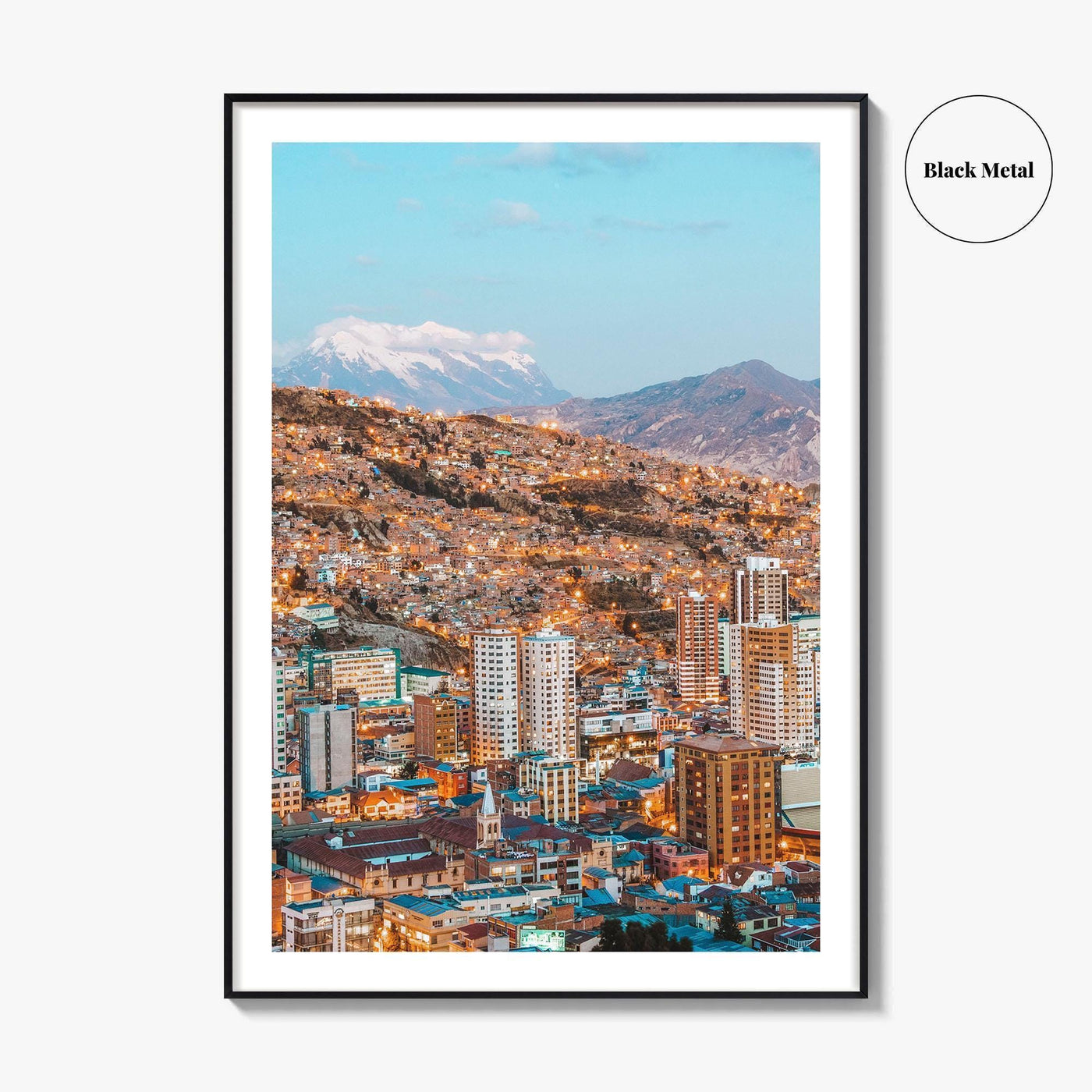 La Paz Skyline Fine Art Photo Print, Bolivia Poster