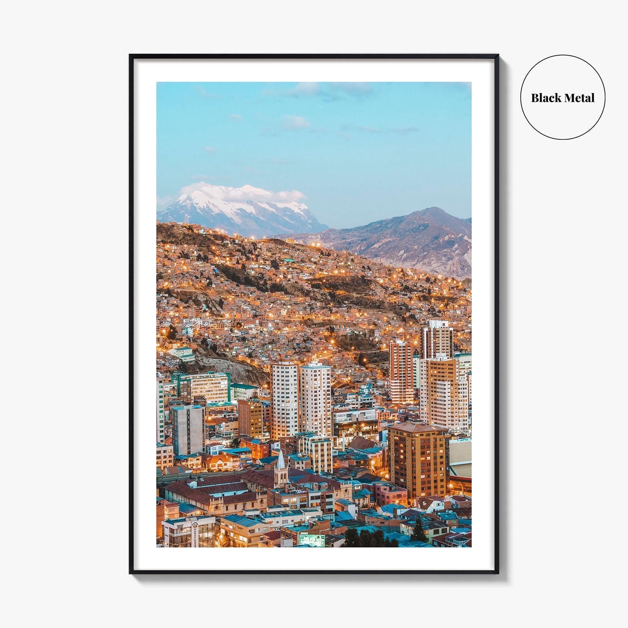 La Paz Skyline Fine Art Photo Print, Bolivia Poster