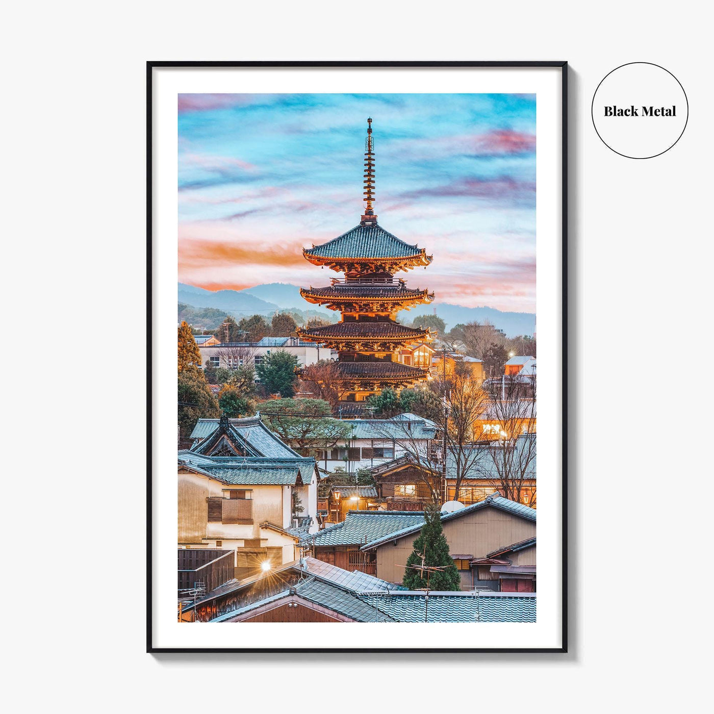 Kyoto Fine Art Photo Print, Higashiyama District, Japan Cityscape Wall Art Poster
