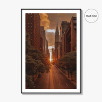 Manhattan Fine Art Photo Print, New York City, NYC, 42nd Street, Manhattanhenge, Wall Decor
