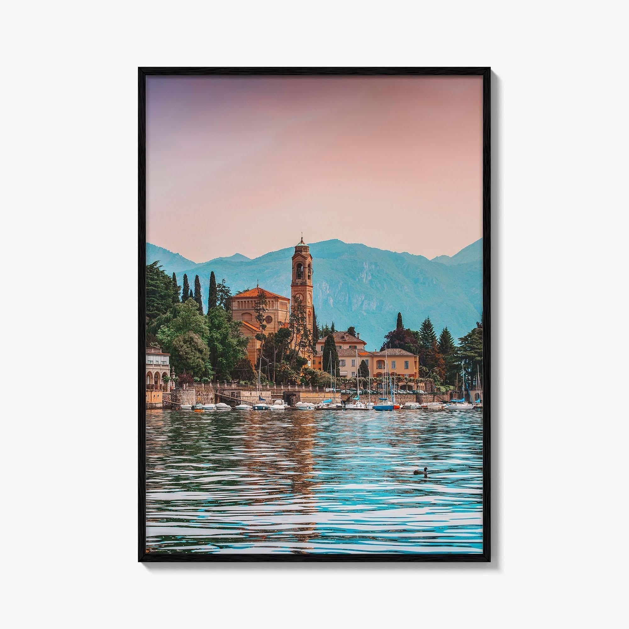Lake Como Fine Art Photo Print, Tremezzo Mezzegra, Lombardy Alps Italy Wall Decor Poster
