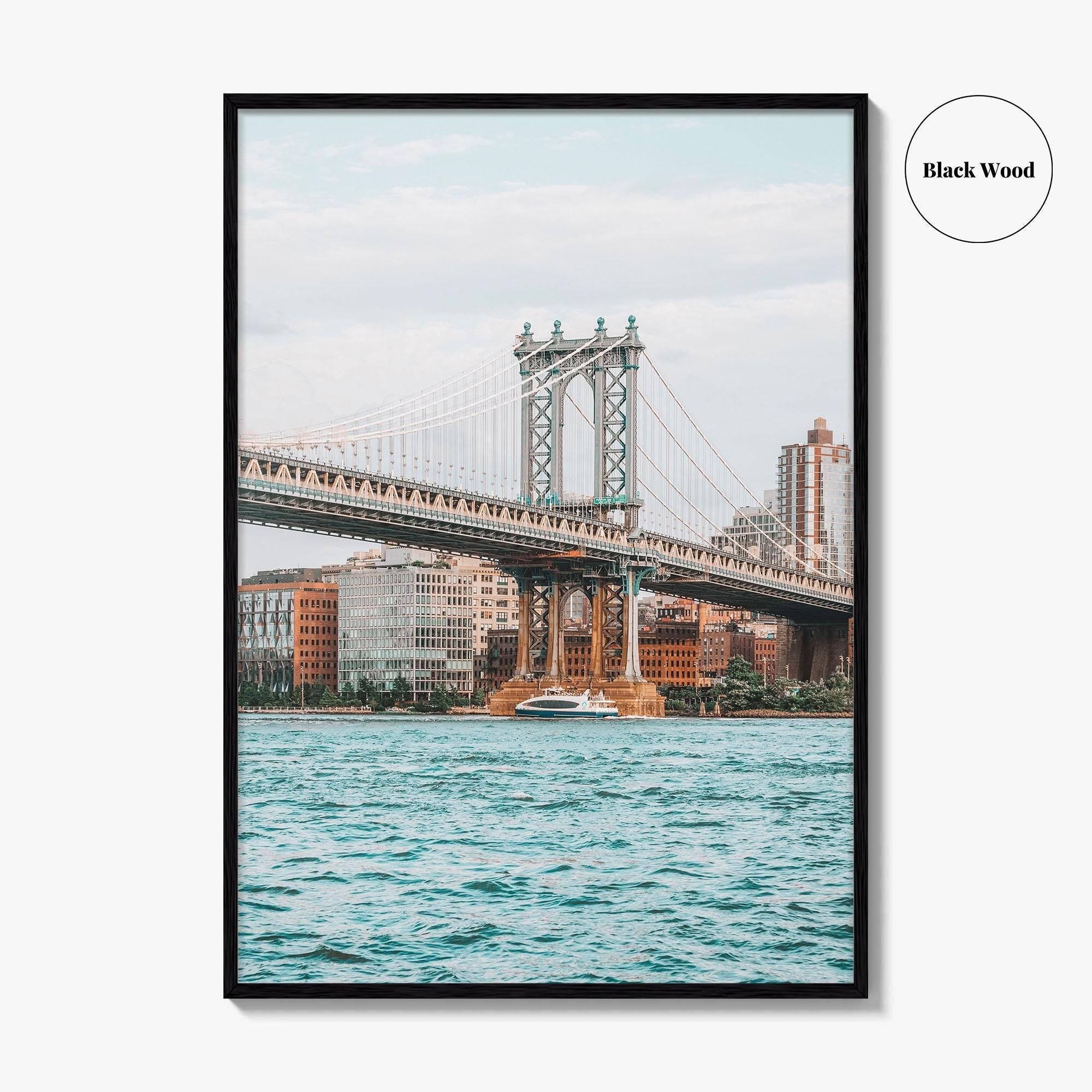 Manhattan Bridge Fine Art Photo Print, New York City NYC, East River Poster