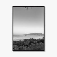 Lahaina Black and White Fine Art Photo Print, Kaanapali Beach, Molokai, Maui Hawaii Poster