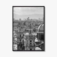 Mexico City Black and White Fine Art Photo Print, Basilica Guadalupe Mexico Poster