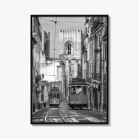 Lisbon Black and White Fine Art Photo Print, Tram 28 Lisboa Portugal Poster