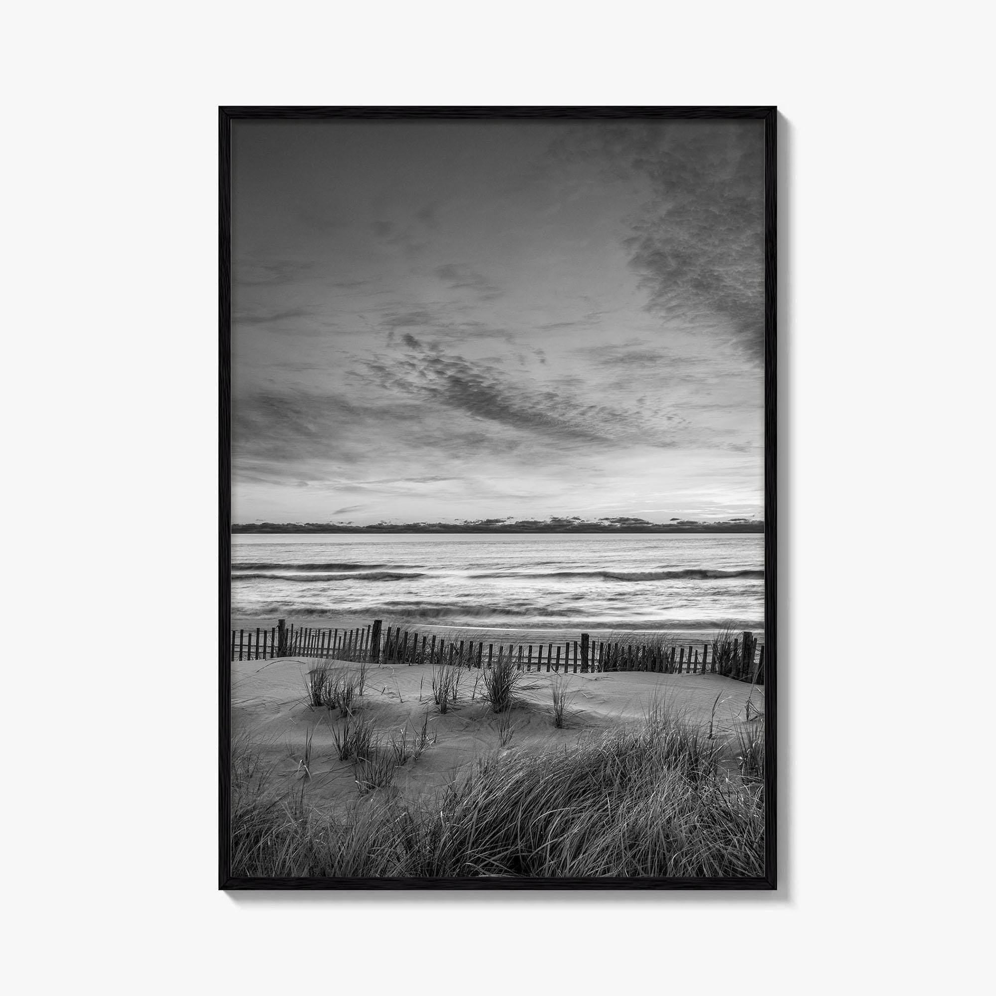 Long Beach Island Black and White Fine Art Photo Print, Beach Haven NJ Poster