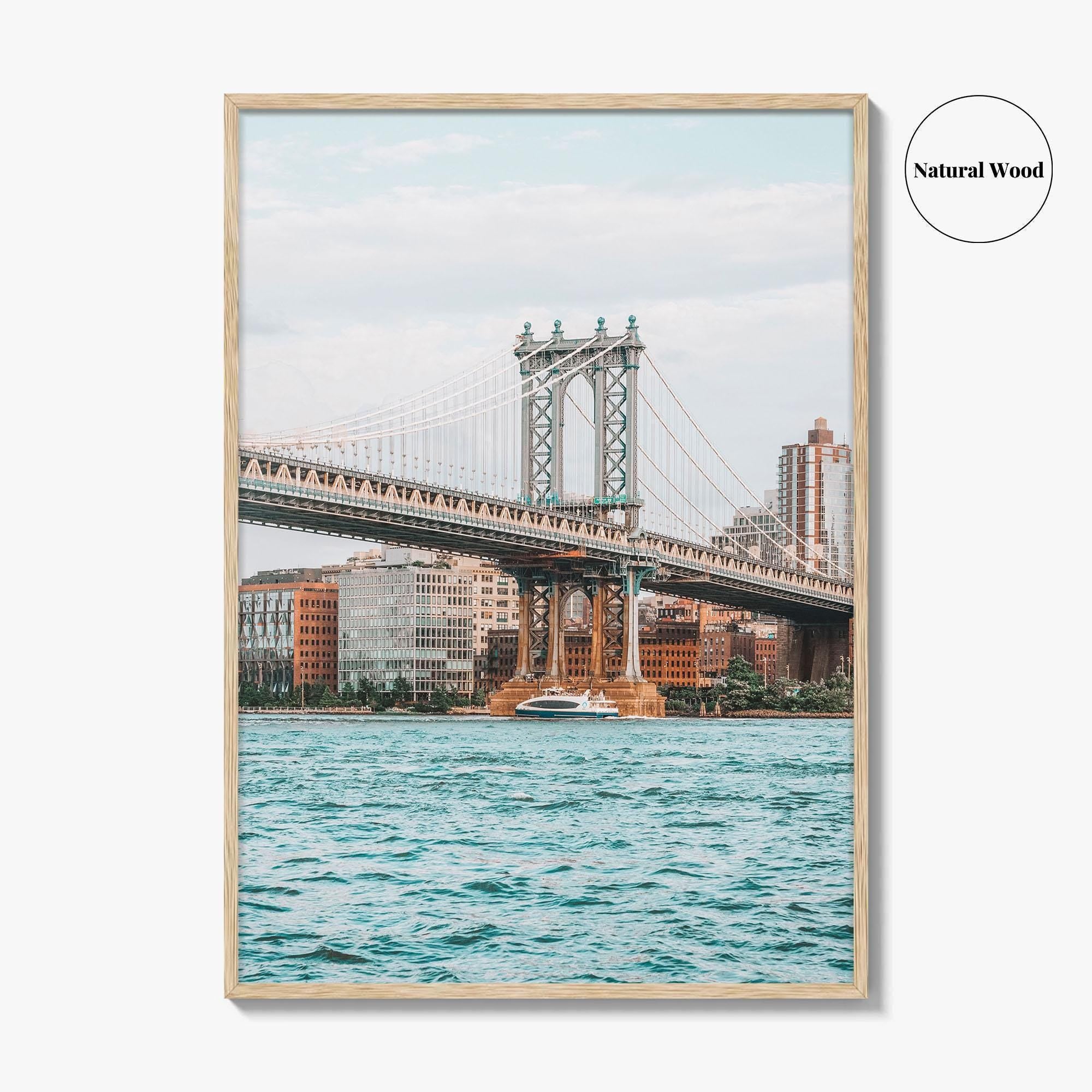 Manhattan Bridge Fine Art Photo Print, New York City NYC, East River Poster