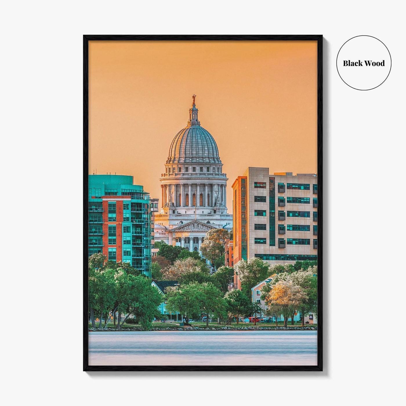 Madison Skyline Fine Art Photo Print, Wisconsin, USA, Lake Monona, Wall Decor, Poster