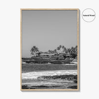 Kailua Kona Black and White Fine Art Photo Print, Alula Beach, Big Island Hawaii