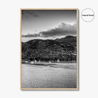 Labadee Black and White Fine Art Photo Print, Haiti Wall Poster, Tropical Port