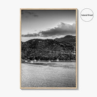 Labadee Black and White Fine Art Photo Print, Haiti Wall Poster, Tropical Port