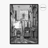 Lisbon Black and White Fine Art Photo Print, Tram 28 Lisboa Portugal Poster