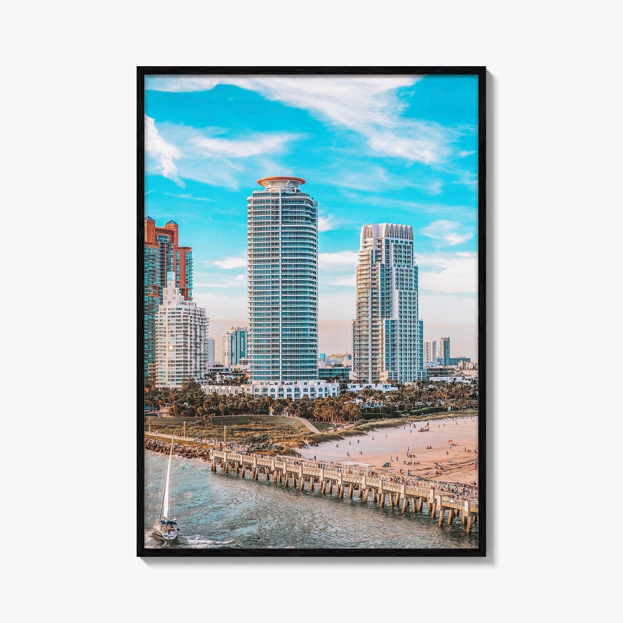 Miami Beach Fine Art Photo Print, South Pointe Park, Florida, Wall Decor Poster