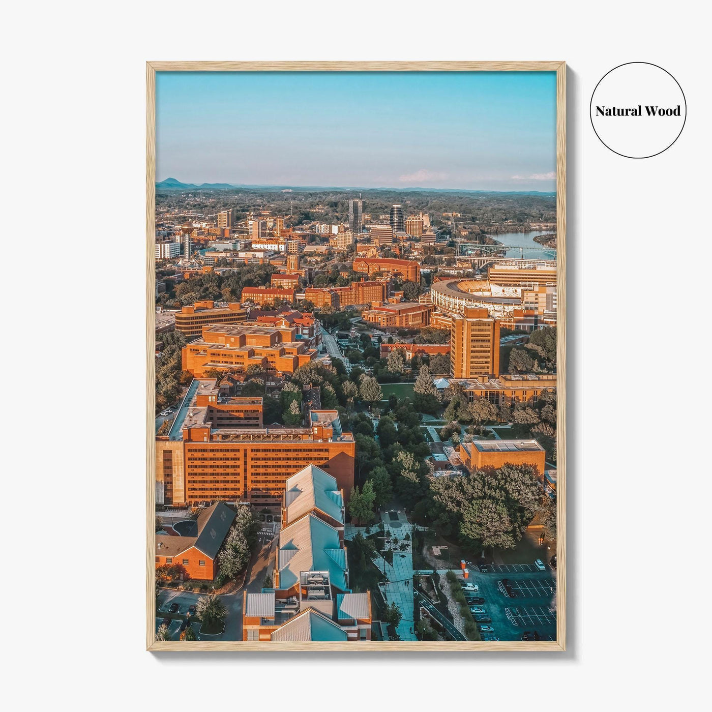 Knoxville Fine Art Photo Print, University of Tennessee, Aerial View, USA Wall Poster