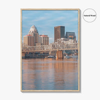 Louisville Skyline Fine Art Photo Print, Kentucky, Clark Memorial Bridge, Ohio River Poster