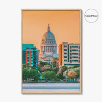 Madison Skyline Fine Art Photo Print, Wisconsin, USA, Lake Monona, Wall Decor, Poster