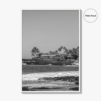 Kailua Kona Black and White Fine Art Photo Print, Alula Beach, Big Island Hawaii