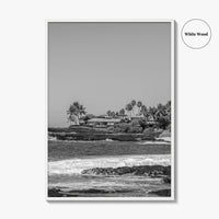 Kailua Kona Black and White Fine Art Photo Print, Alula Beach, Big Island Hawaii