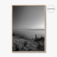 Lake Michigan Black and White Fine Art Photo Print, Great Lakes Poster