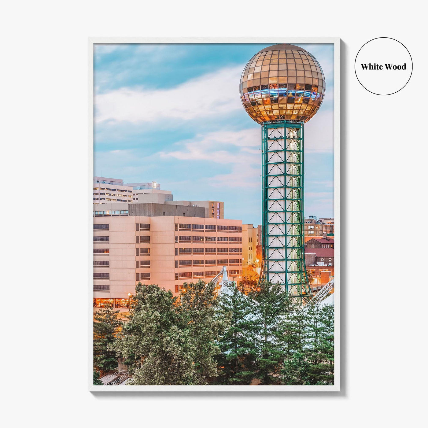 Knoxville Skyline Fine Art Photo Print, Downtown Wall Decor Poster, Tennessee USA