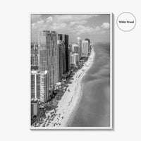 Miami Black and White Fine Art Photo Print, South Beach Florida Poster