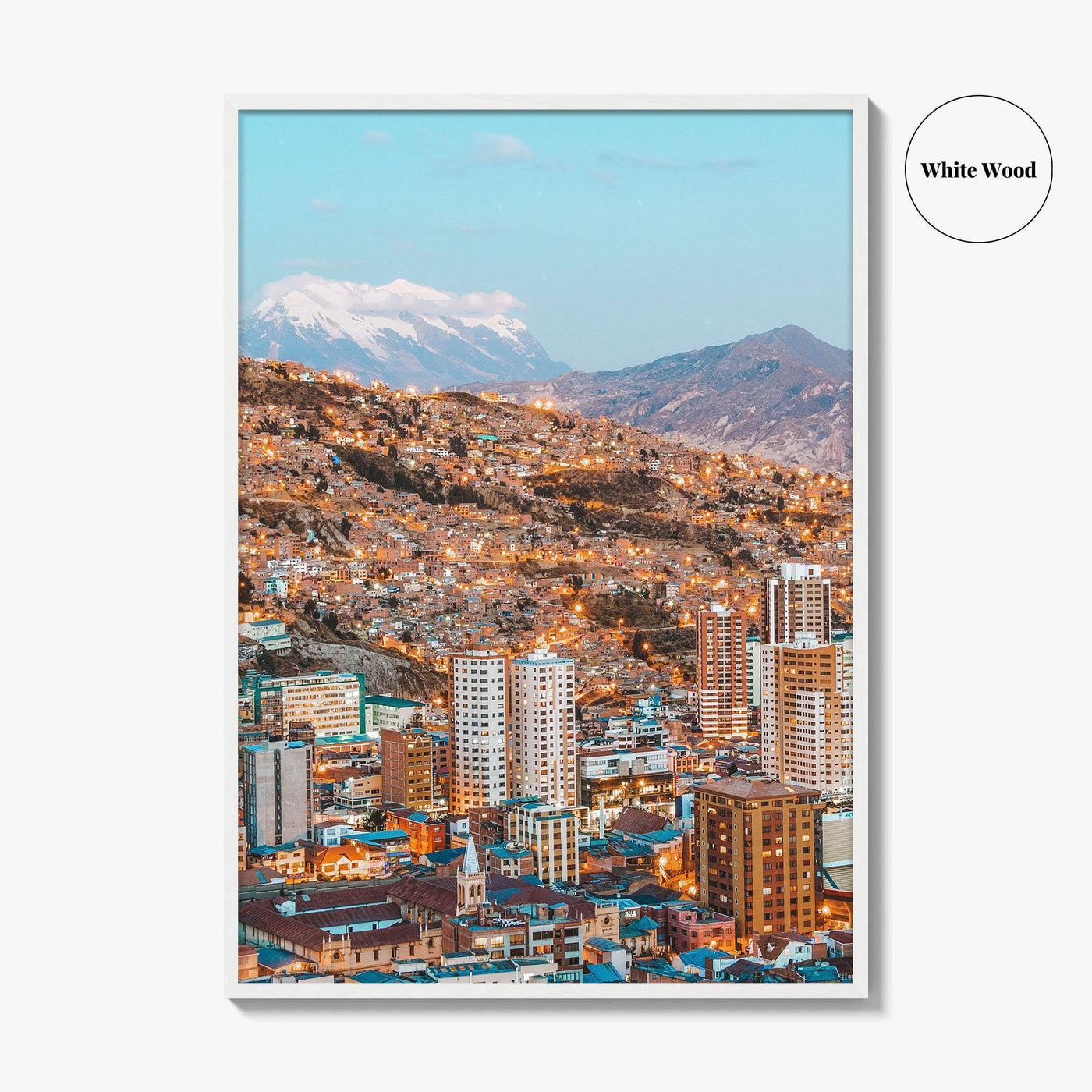 La Paz Skyline Fine Art Photo Print, Bolivia Poster