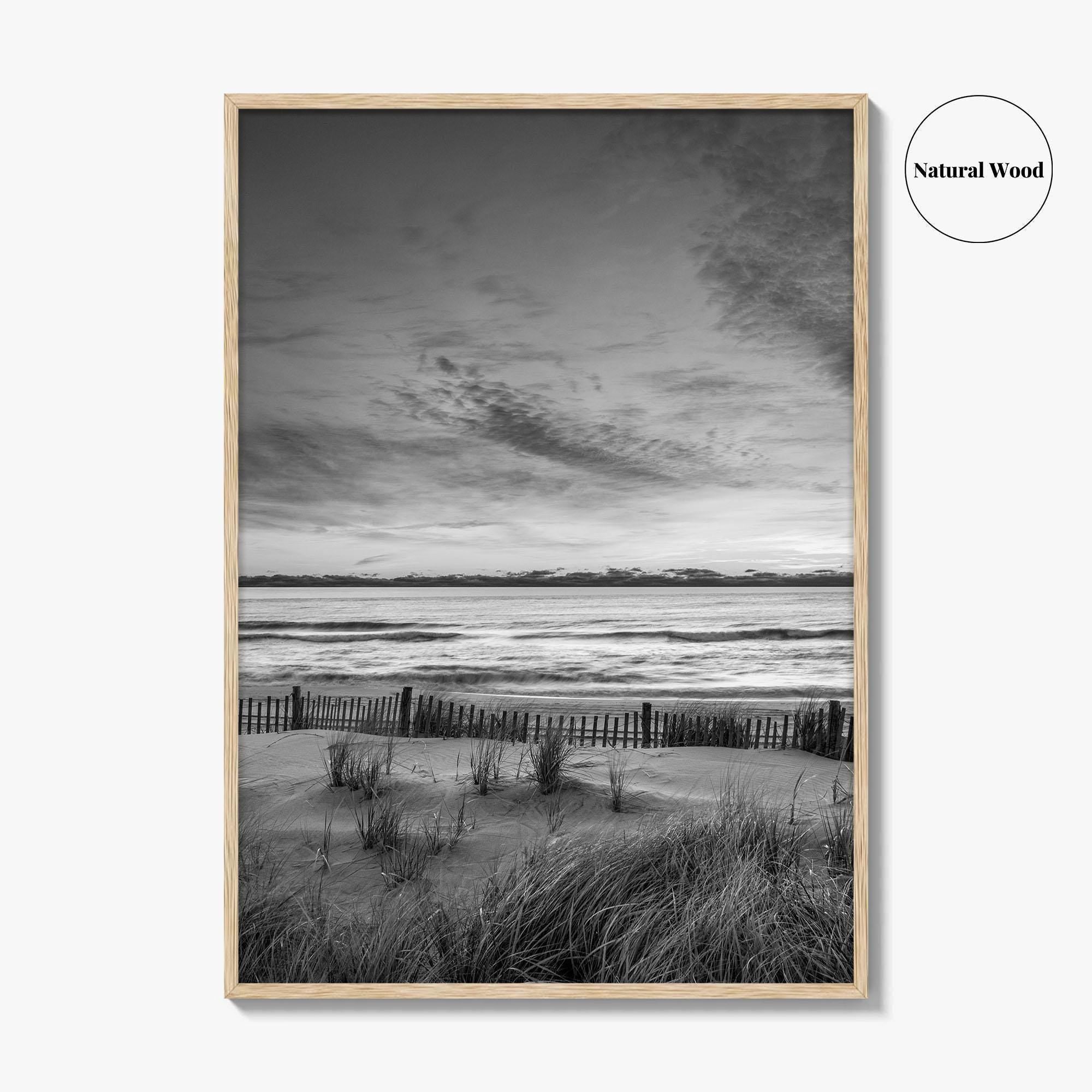 Long Beach Island Black and White Fine Art Photo Print, Beach Haven NJ Poster