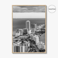 Miami Black and White Fine Art Photo Print, South Beach Florida Poster