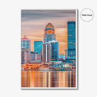 Louisville Skyline Fine Art Photo Print, Wall Poster, Kentucky, USA, Ohio River