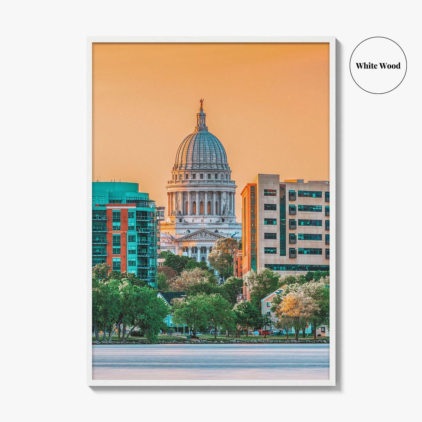 Madison Skyline Fine Art Photo Print, Wisconsin, USA, Lake Monona, Wall Decor, Poster