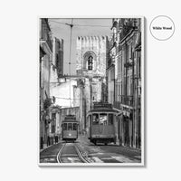 Lisbon Black and White Fine Art Photo Print, Tram 28 Lisboa Portugal Poster