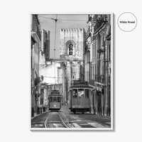 Lisbon Black and White Fine Art Photo Print, Tram 28 Lisboa Portugal Poster