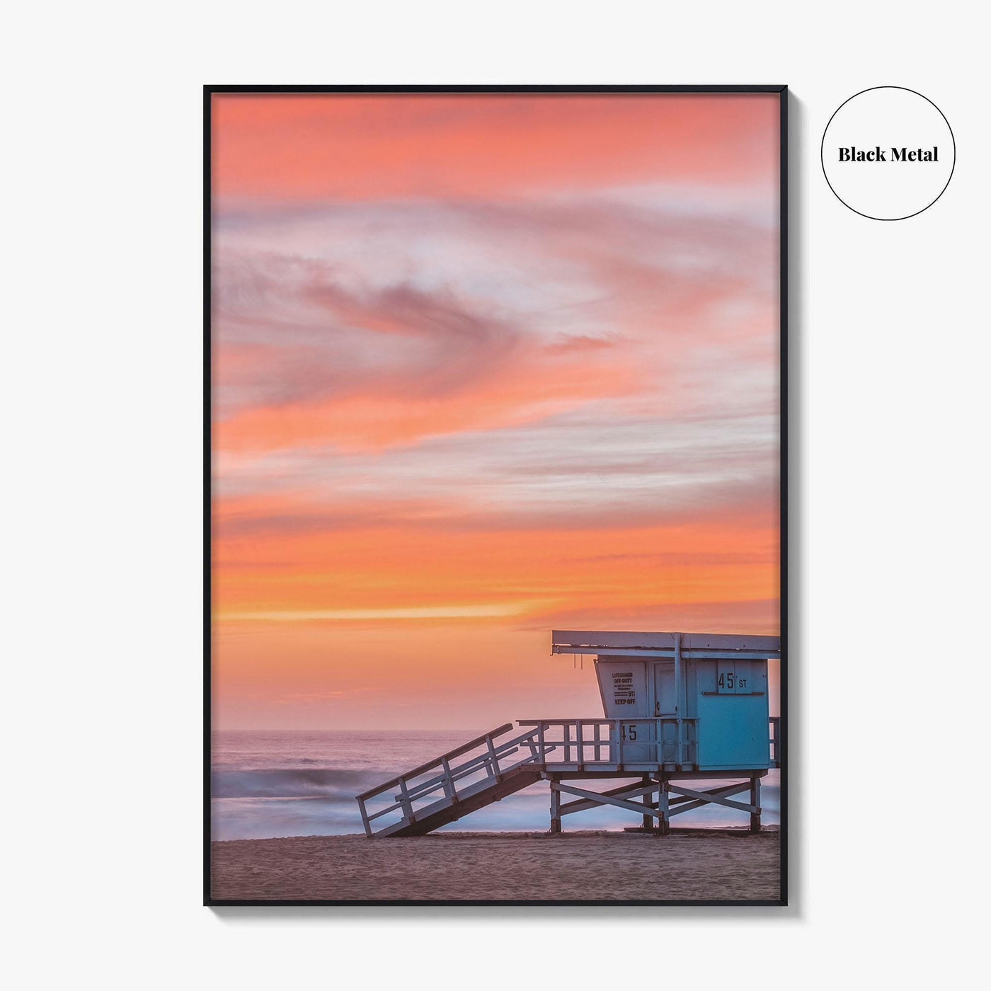 Malibu Fine Art Photo Print, Los Angeles California, Beach Lifeguard Tower Wall Decor Poster