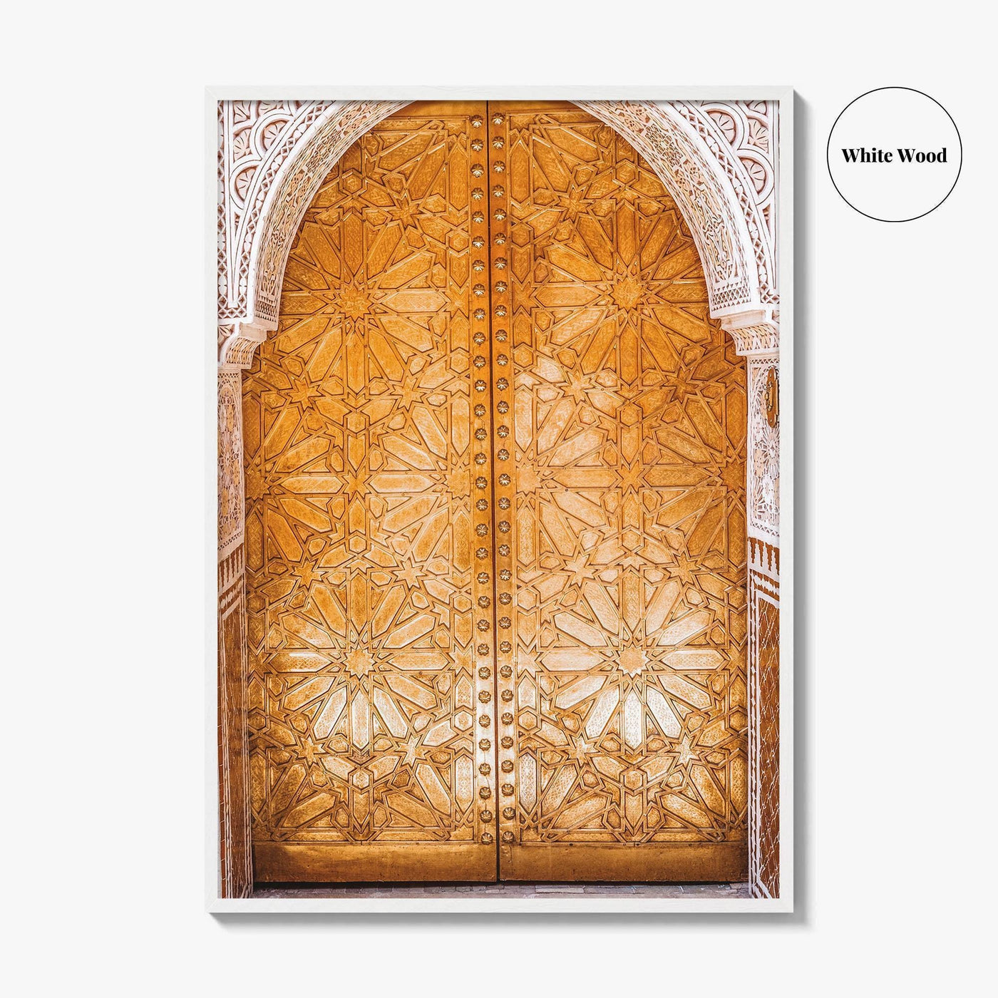 Marrakesh Golden Fine Art Photo Print, Marrakech Morocco Ornate Medina Door, Poster, North Africa