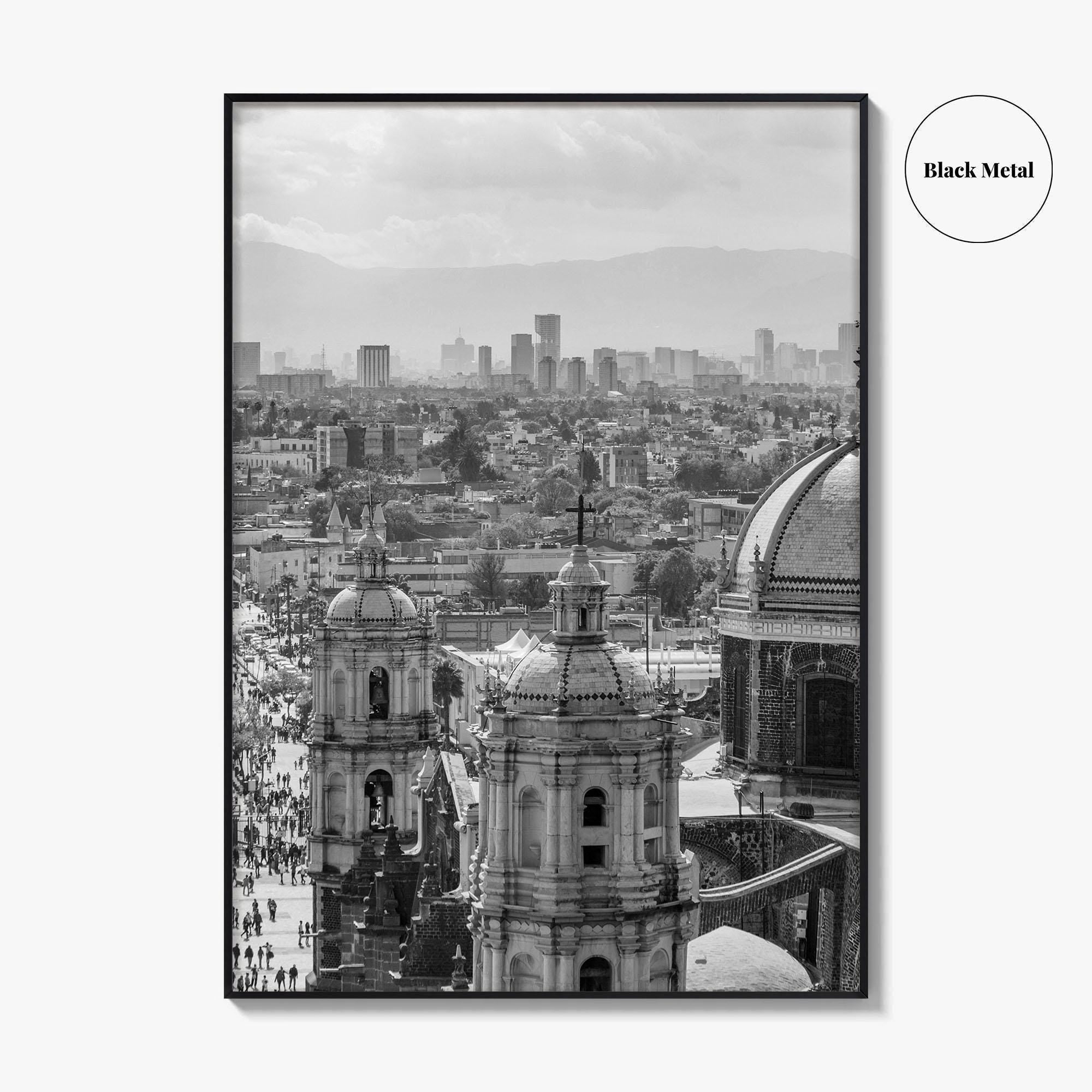 Mexico City Black and White Fine Art Photo Print, Basilica Guadalupe Mexico Poster