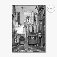 Lisbon Black and White Fine Art Photo Print, Tram 28 Lisboa Portugal Poster
