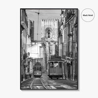 Lisbon Black and White Fine Art Photo Print, Tram 28 Lisboa Portugal Poster