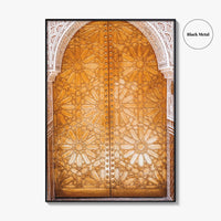 Marrakesh Golden Fine Art Photo Print, Marrakech Morocco Ornate Medina Door, Poster, North Africa