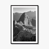 Machu Picchu Black and White Fine Art Photo Print, Cusco, Peru Wall Decor, Inca