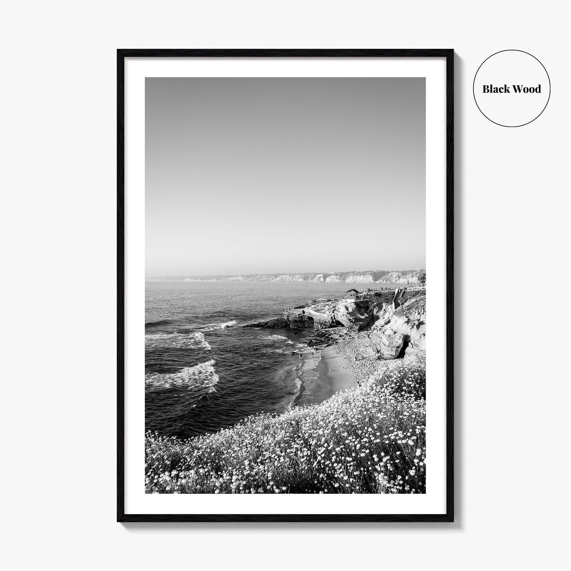 La Jolla Black and White Fine Art Photo Print, San Diego California Poster