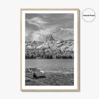 Mammoth Lakes Black and White Fine Art Photo Print, Lake George, Crystal Crag, California