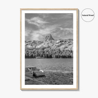 Mammoth Lakes Black and White Fine Art Photo Print, Lake George, Crystal Crag, California