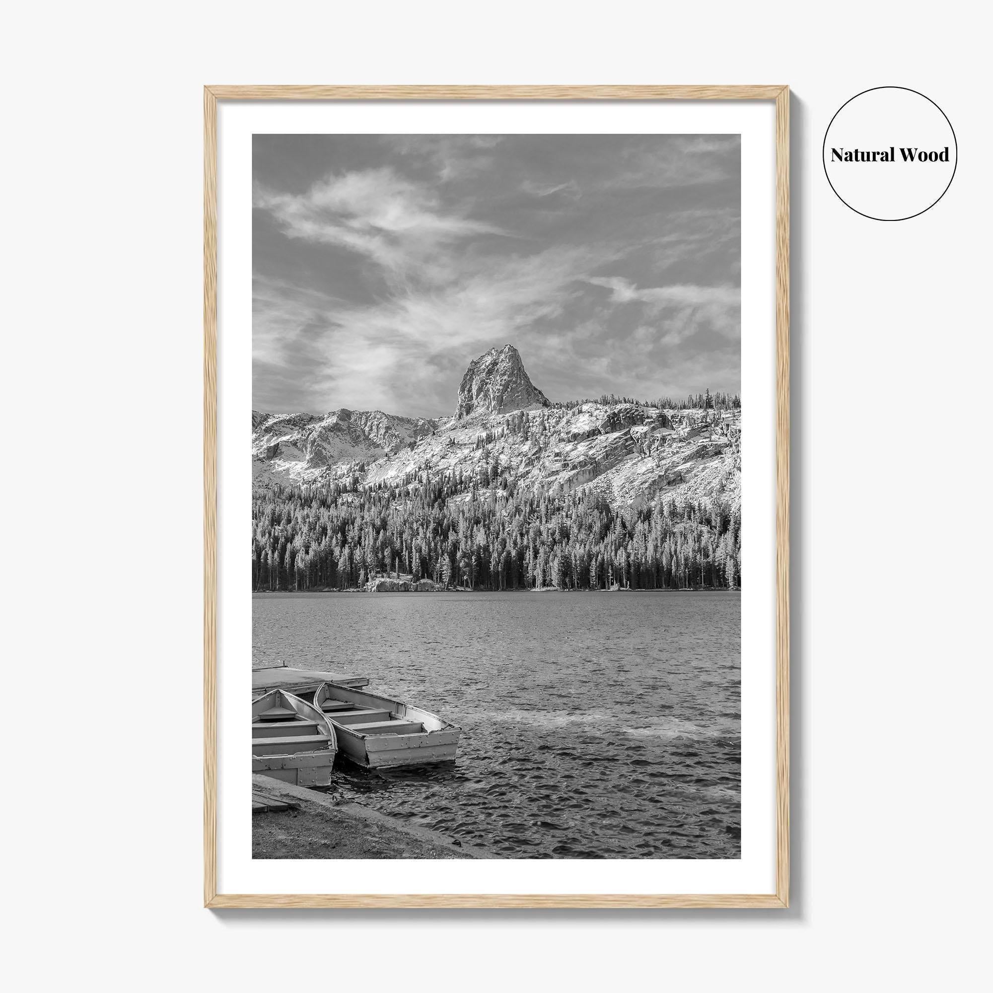 Mammoth Lakes Black and White Fine Art Photo Print, Lake George, Crystal Crag, California