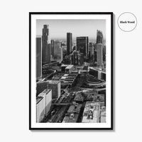 Los Angeles Skyline Black and White Fine Art Photo Print, DTLA, California Poster